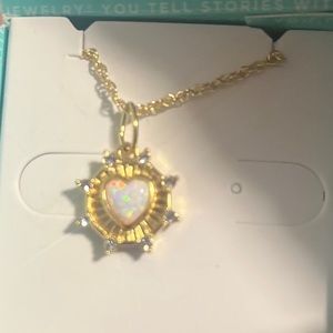Resilience opal heart necklace
16-19"